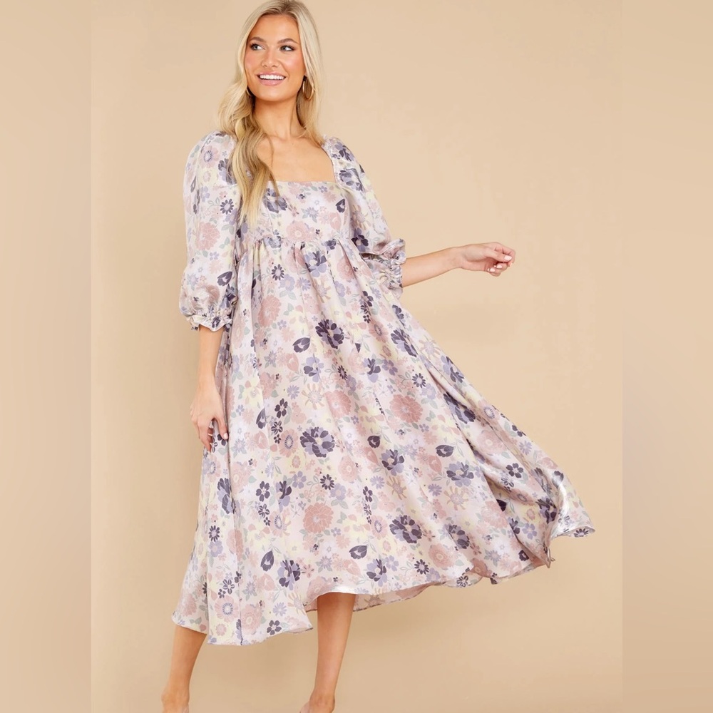 Lavender Floral Dress